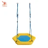 Mini swing on a hexagonal children's garden hanging tree