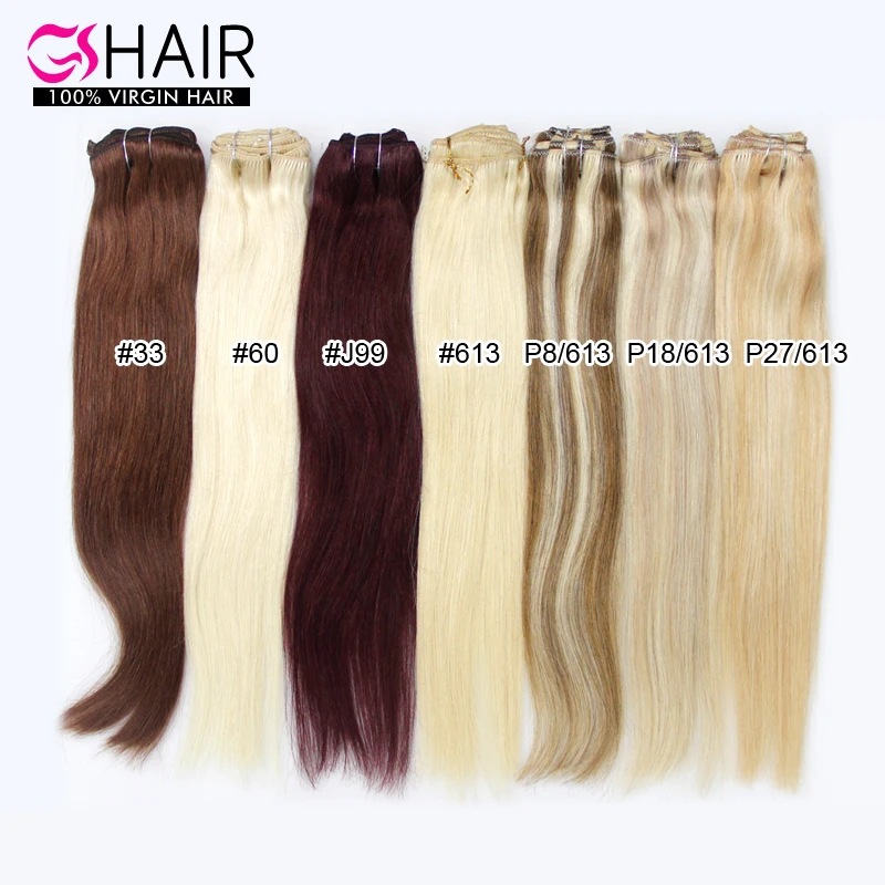 Gs Hair #6 200 Grams Clip In Hair Extensions - Buy Clip In Colored Hair ...