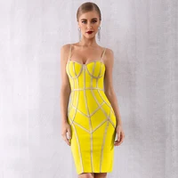 

Women Sexy Bodycon Sleeveless Bandage Party Midi Dresses