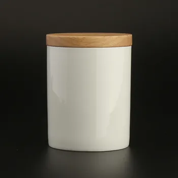 12oz 340ml Plain White Ceramic Coffee Tea Canister With ...