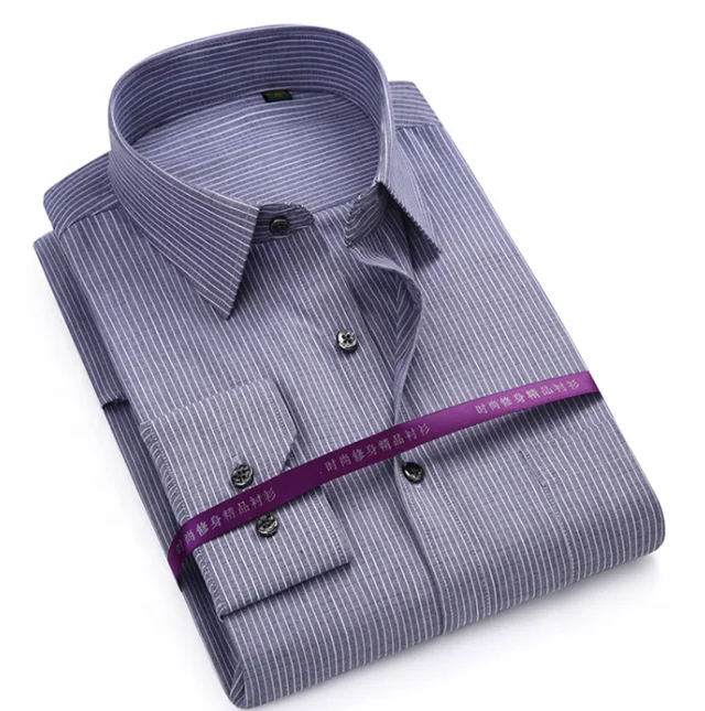 

Hotsale Latest Design Long Sleeve Casual Business Formal Office Custom Shirts for Men, Purple/sky blue