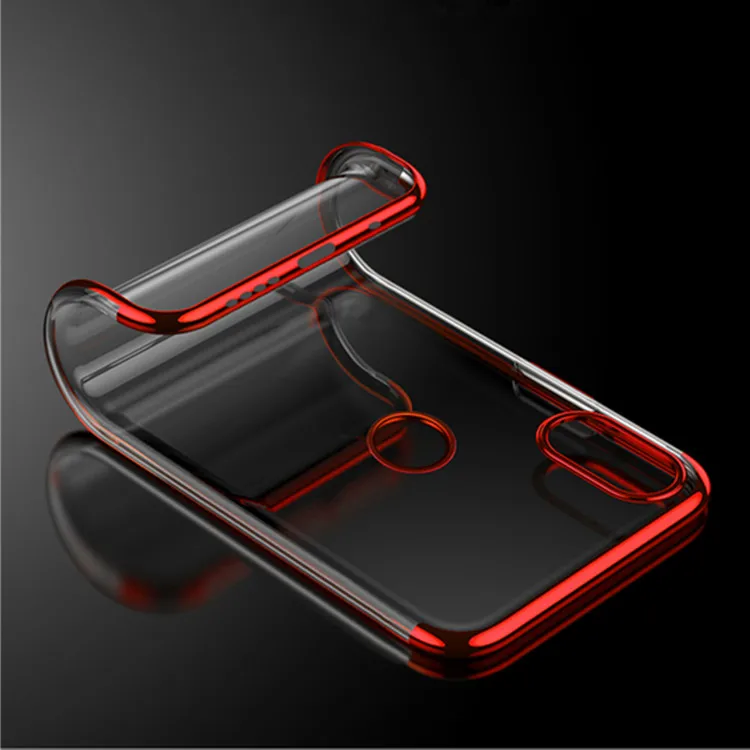 Mi8 electroplating clear tpu back cover for Xiaomi mi 8 case