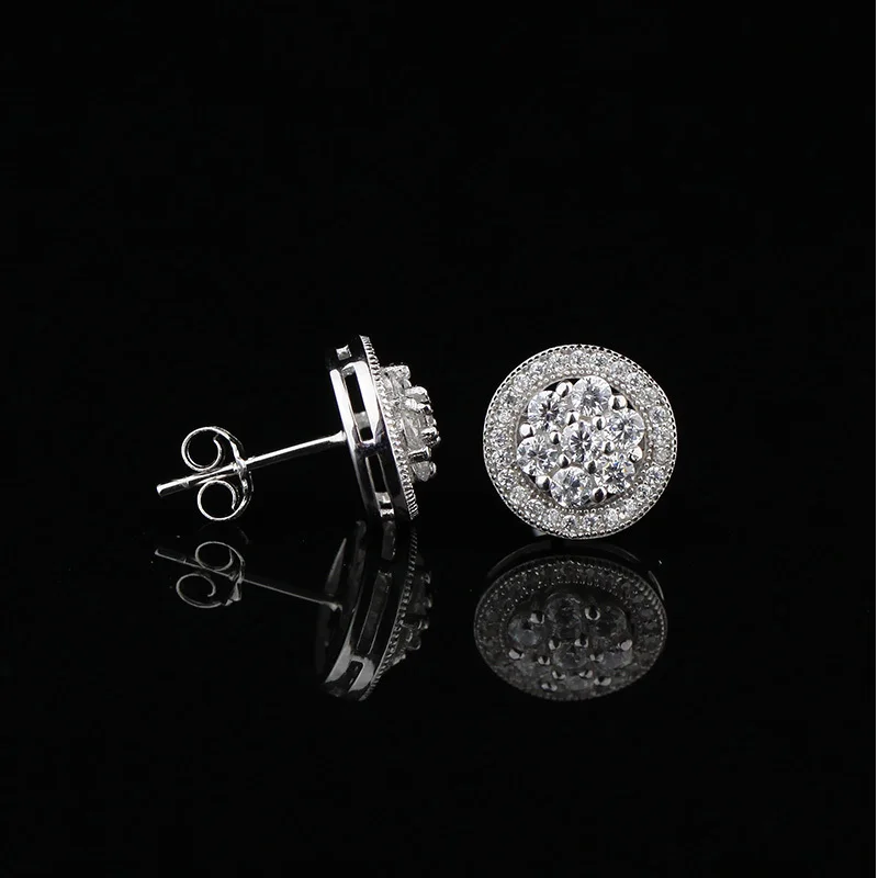 

Missjewelry Fancy CZ Micro Paved Gold Stud Earrings Women 925 Sterling Silver Earring