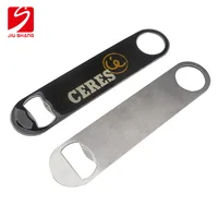 

custom branded bar blade bottle opener with screen printing logo