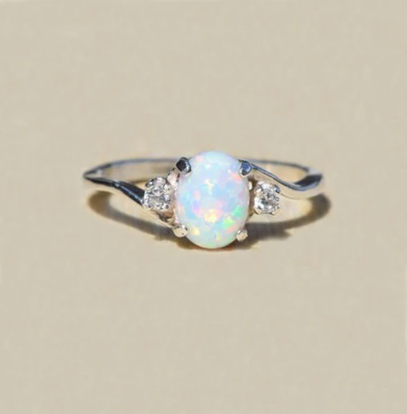 

INFANTA JEWELRY Best Selling Fashion Womens Handmade Finger Opal Rings Jewelry Gemstone Pigeon Ring 2018, Blue;white;purple;green;pink
