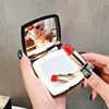 Cosmetic beauty travel compact pocket mirror with led light