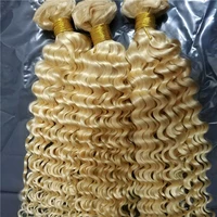 

Letsfly wholesale deep wave loose curl 100% virgin hair 10bundles russian color 613 blonde brazilian human hair extension