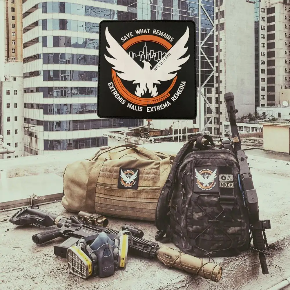 

ewkft 3pcs Airsoft -Game -Cosplay SHD Rubber 3D PVC Badge MORCLA Patch, Pantone color