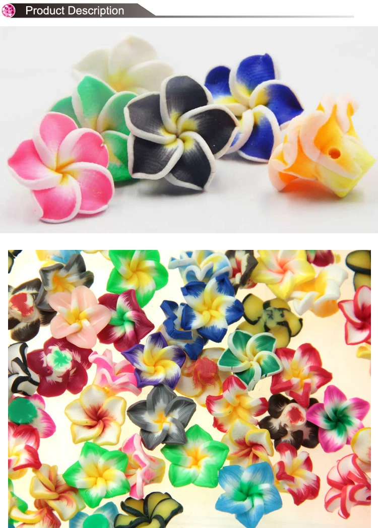Wholesale Roseo Polymer Clay Flat Back Plumeria Flower Beads Buy Diy