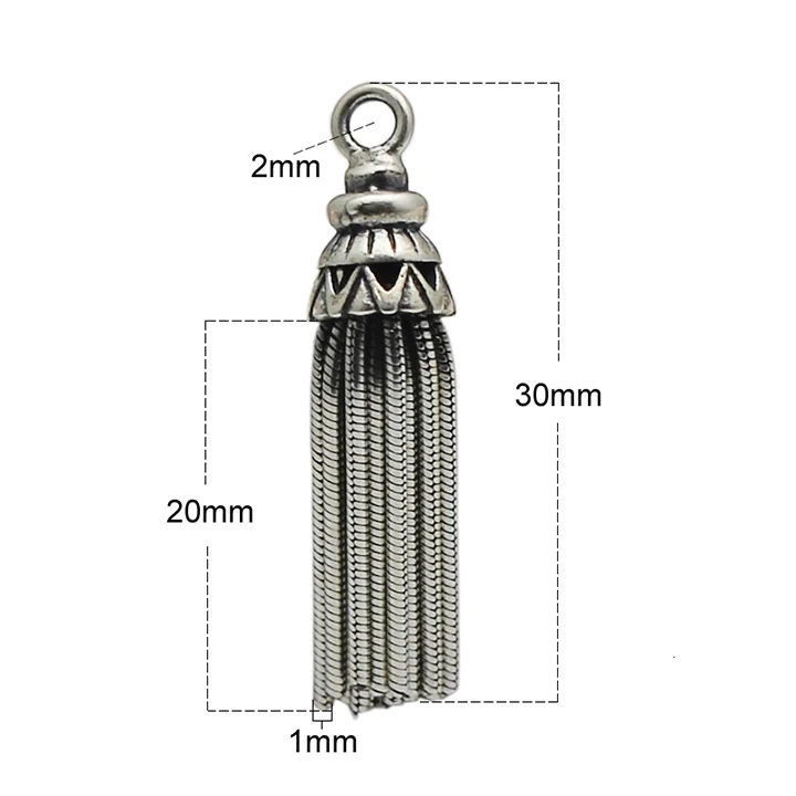 

Beadsnice ID 34955 Jewelry Findings 925 Silver Tassel Pendant, Silver,platinum,gold,rose gold