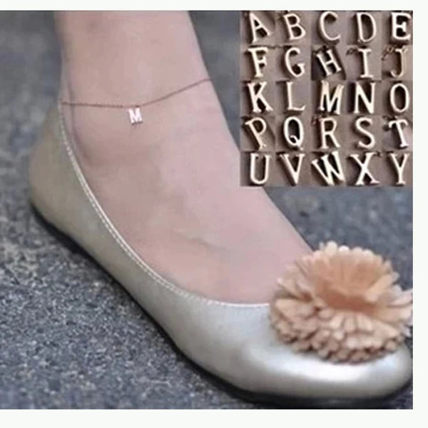 

Initial 26 letters personalized new gold ankle bracelets