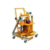 small family use movable concrete wall block maker with wheels QT40-3C
