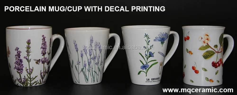 porcelain mug with decal