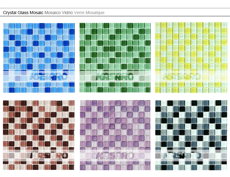 Glass mosaic, color card