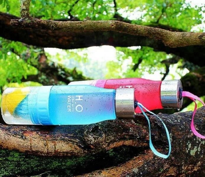 

stock! h20 8 cups of water lemon bottle 600-700ML H2O colored lemon bottle with heapest price, low moq, paypal acceptable