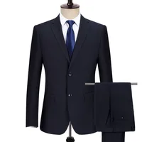 

Wholesale quality cheap in stock regular fit formal office men black business suit