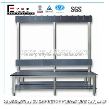 Modern Gym Hall Changing Room Sit Up Wooden Bench With