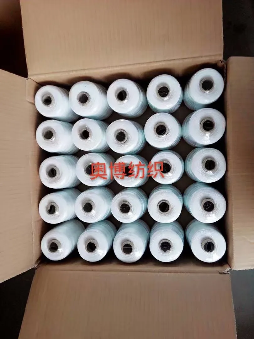 China cheap price 100% polyester spun 20S/6 bag sewing thread 5000m per spool used in high speed machine
