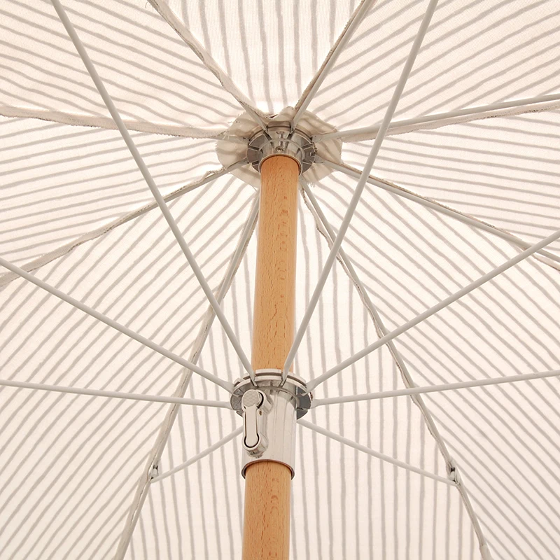 Parasol Pagoda Hawaii Striped Tassel Wooden Luxury Fringe Beach