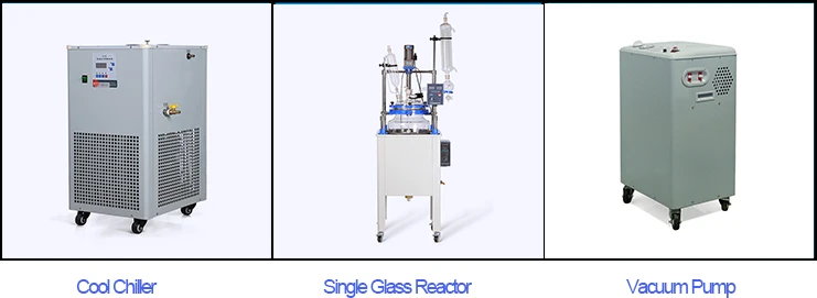 F-10L Single Layer Glass Reactor (Round Flask Reactor) Distillation Apparatus