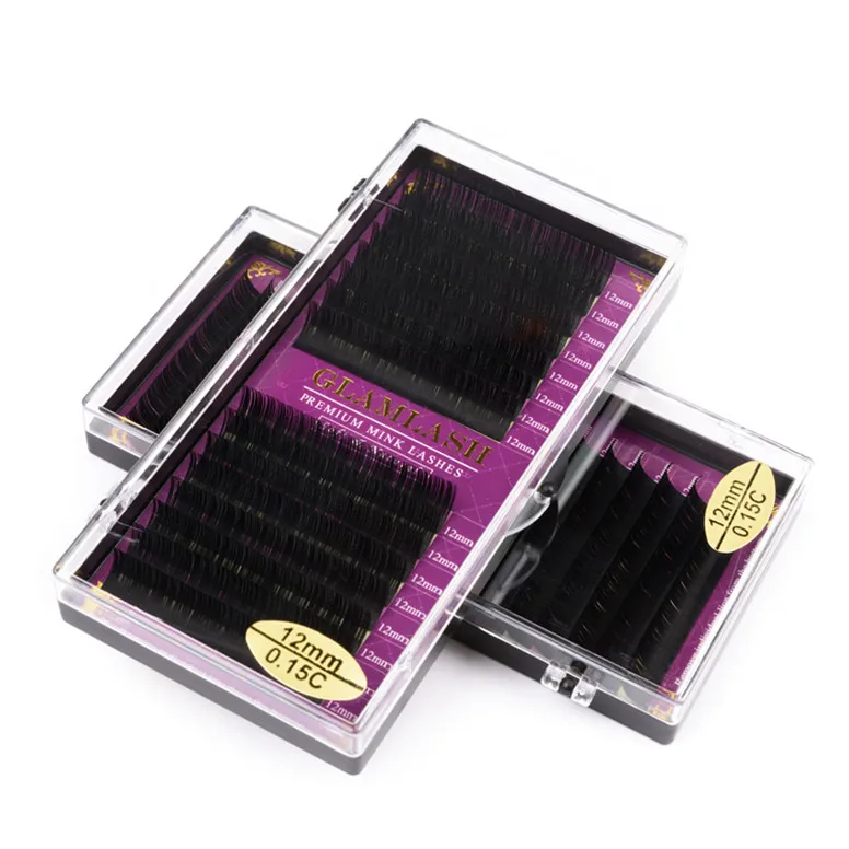 

Bulk Eyelash Extension Glamlash Premium Faux Mink Matte Black Eyelash Korean Individual Natural Eye Lash Extention