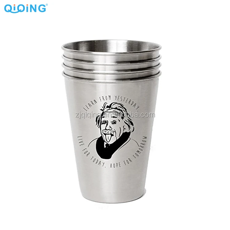 16oz stainless steel mug 18/8 single wall beer cup coffee mug blank cup