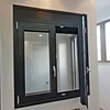 Aluminium alloy black windows and doors with american standard