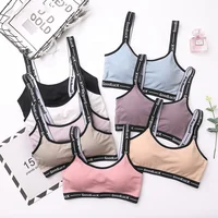 

New style sport bra seamless breathable cotton women bra panty set