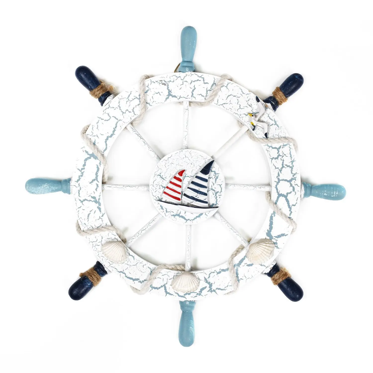 2019 new products Fishing Wooden Boat Ships Steering Wheels for decorative