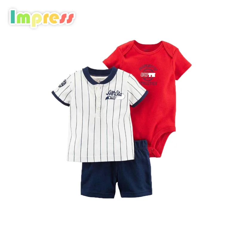

Cheap 3 pcs toddler baby clothes set newborn baby shirt with pant, Colorful