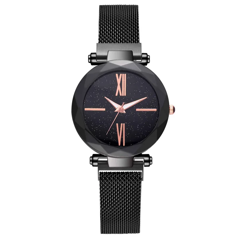 

WJ-7923 Colorful Charming Mesh Belt Magnet Buckle Women Wrist Watch For Female Jewelry Pretty LOW MOQ OEM Lady Watch, Mix