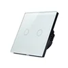 EU/UK Standard 2 Gang eWelink Touch Switch WiFi Controlled Crystal Glass Wall Switch With Alexa Google