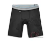 Healthy nylon underwear polyamide material quick dry high impact supportive sport boxer briefs long leg black underwear for man
