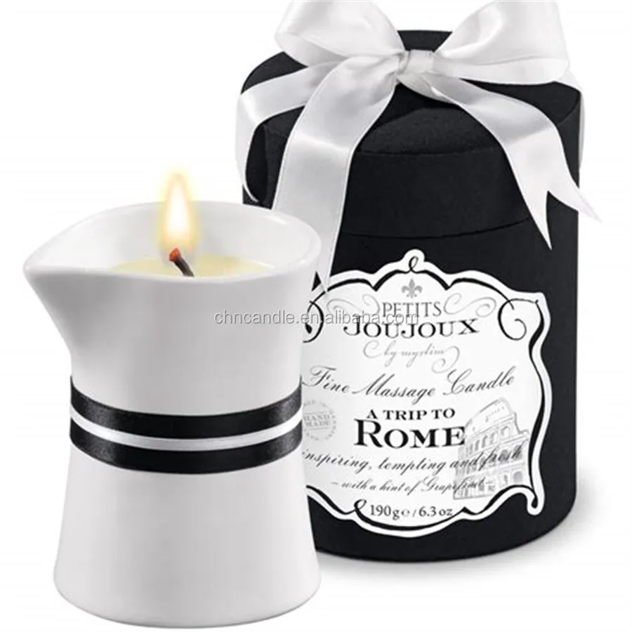 
Custom natural edible cosmetic wax materials massage candle 