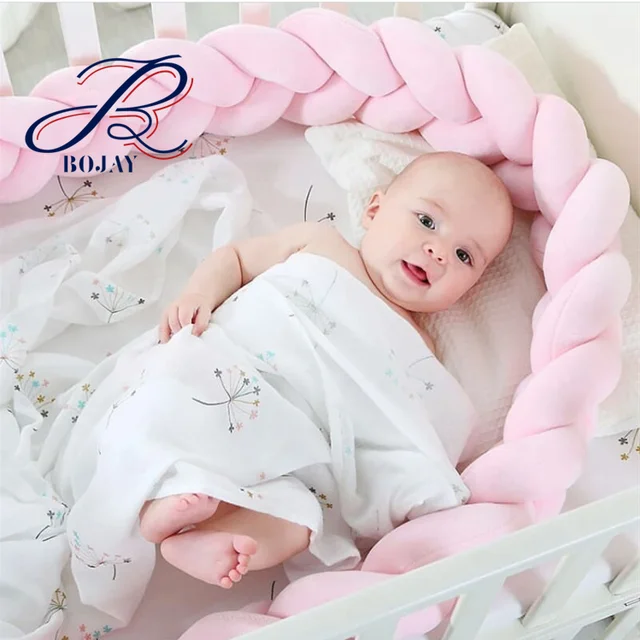 Long Baby Bed Crib Bumper 3d Design For Newborn Crib Pad