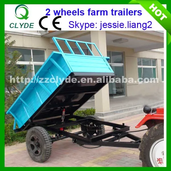 2017 2 Wheels Trailer And 4 Wheels Farm Trailer Tractor Tipping Trailer