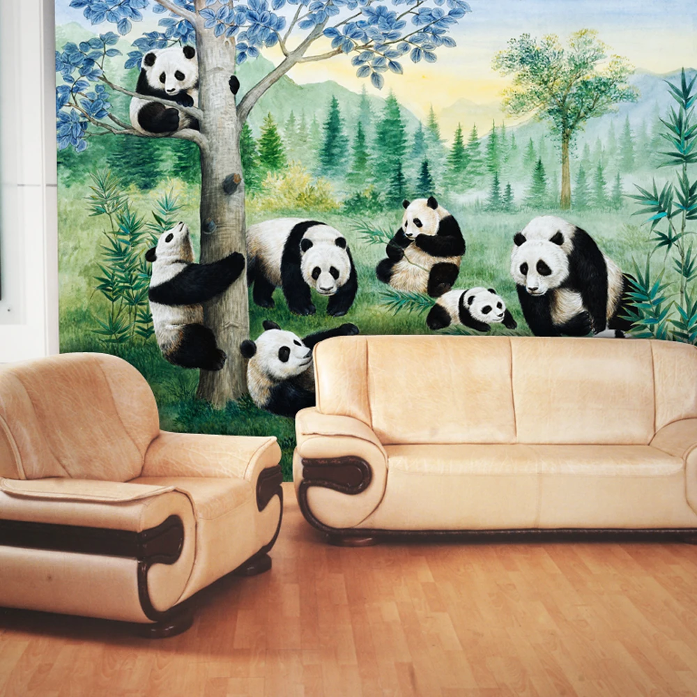 Panda Panda Kertas Wallpaper Kamar Anak Wallpaper Wallpaper