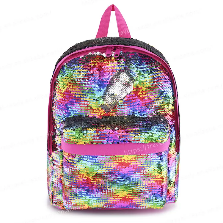 

Magic Glitter Mermaid Lightweight Travel Back pack Women Mini Sequins Teen Backpack for Girls