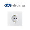 Euro style wall socket 1 gang earthed SCHUKO socket outlet