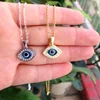 925 silver evil eye pendant necklace with murano glass eye bead necklace