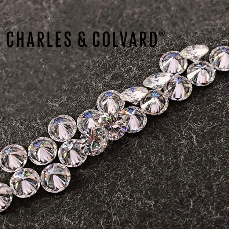 
GIA Certified Charles Colvard Forever One VVS DEFGHI Colorless Wholesale Synthetic Diamond Moissanite Loose Stone 