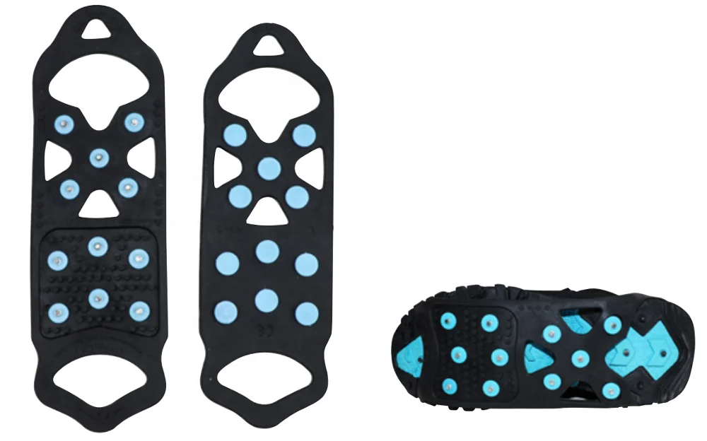 Universal Ice Cleats Snow Shoe Spiked Grips Crampons Winter Climbing