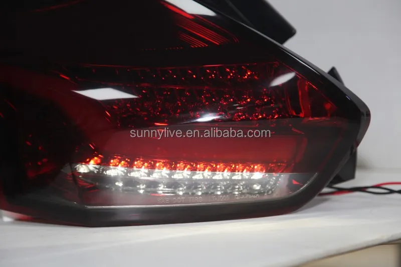 New for Focus 3 LED Strip Tail Lamp for FORD Hatchback 2015-2017 year dark red