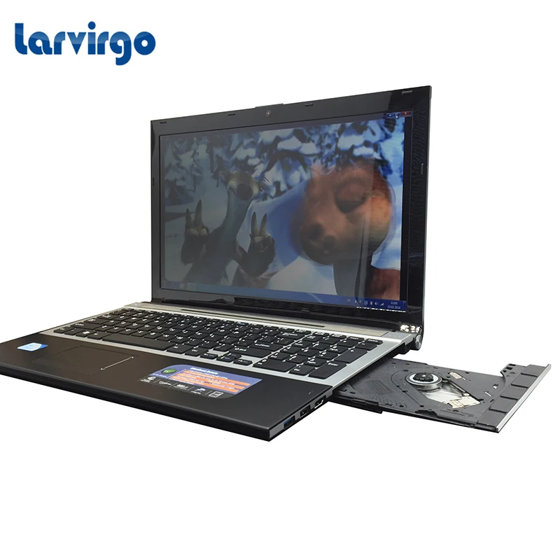 

High Quality 15.6 Inch Laptop Notebook Qual Core DVD-RW with 4GB RAM 500GB HDD WIFI PC Computer, Black