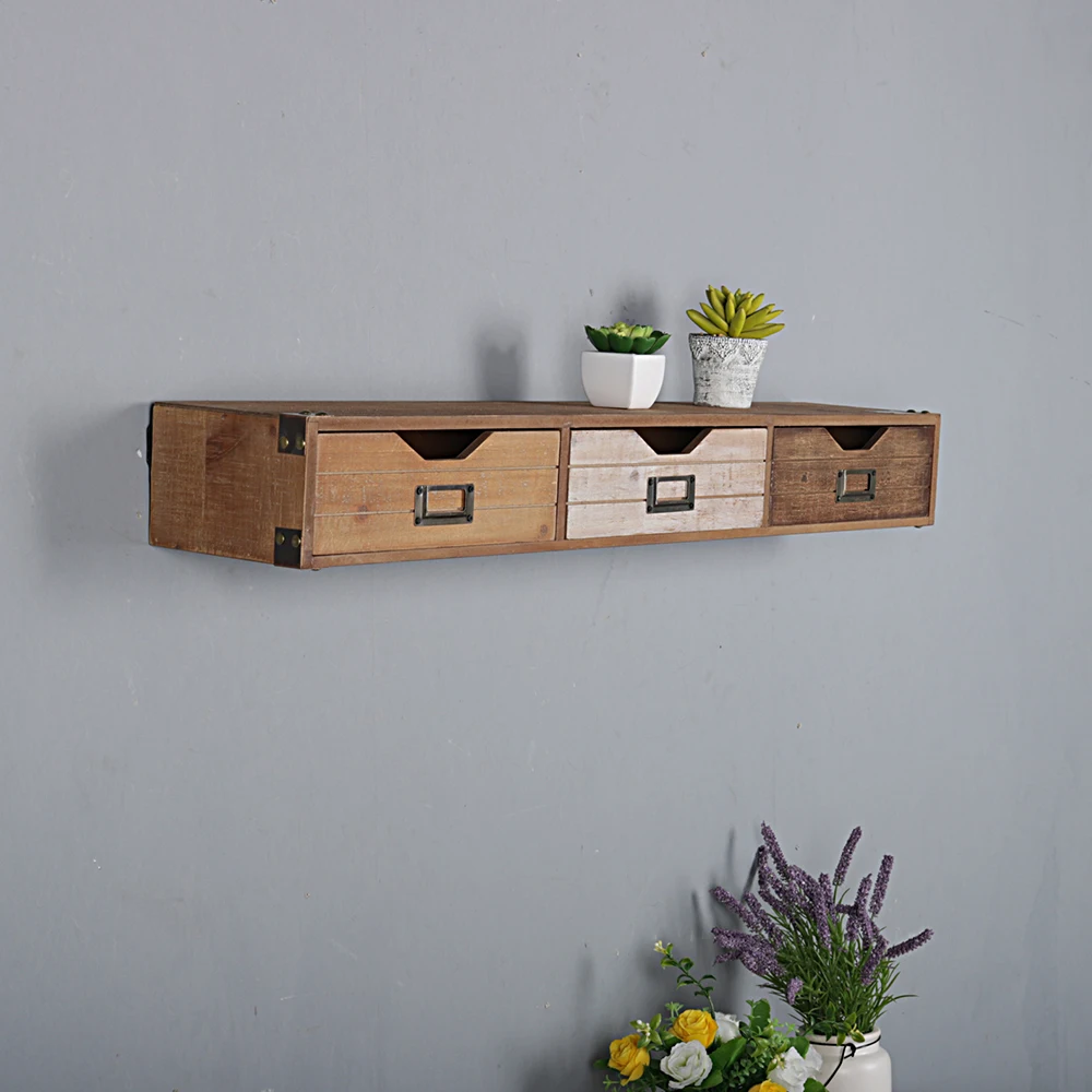 Creative Home Decor Storage Rack Wall Mounted Shelf Box With 3