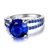 High Quality Blue Zircon Alloy Latest Fancy Women Rings R49