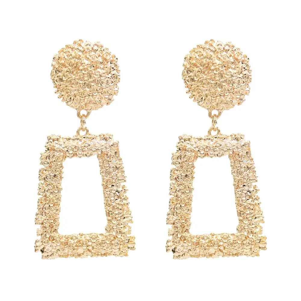 

Fashion Drop Earrings Geometric Square Stud Earring for Women Bijoux Jewelry, Silver;black;gold;red;yellow
