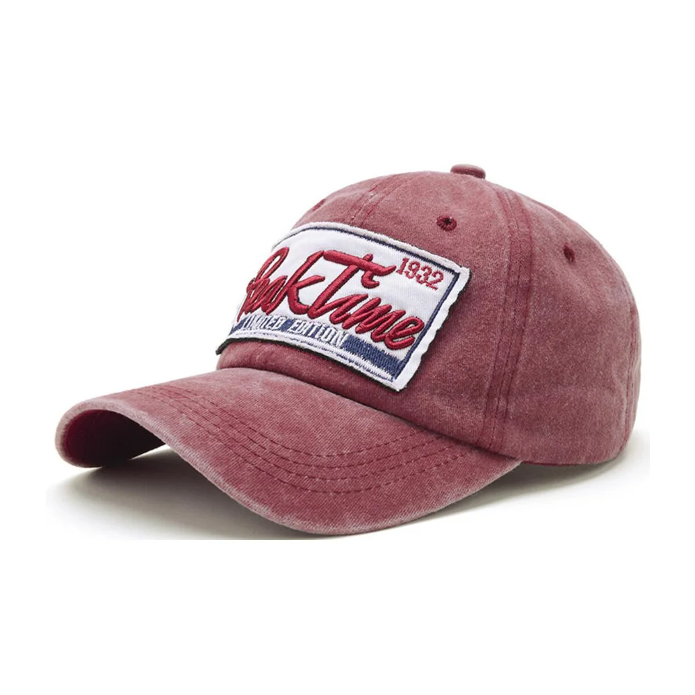 Washed Maroon Cotton Denim Premium 