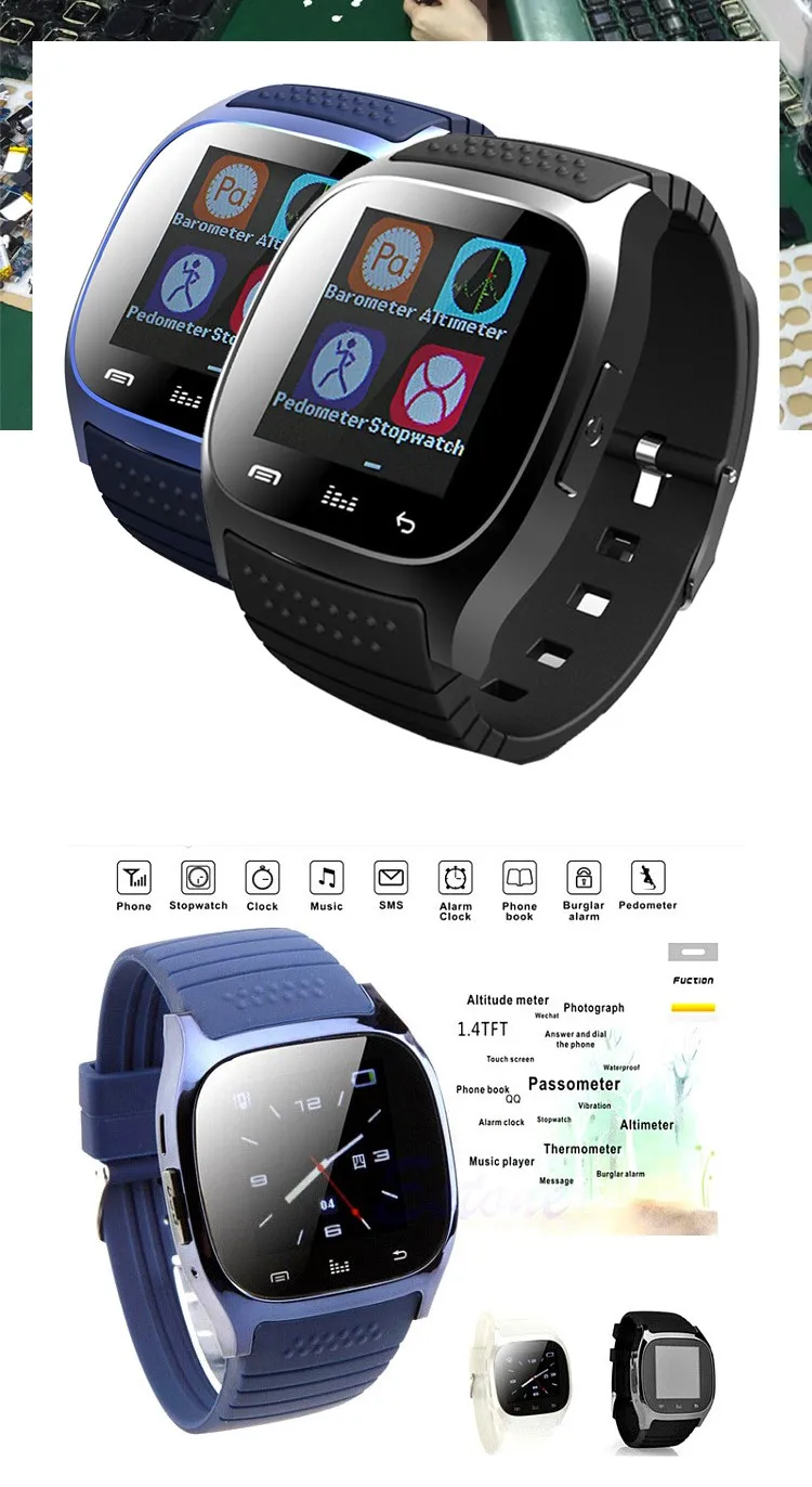 Cheap stopwatch Alarm clock pedometer smartwatch m26 smart watch