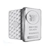 Custom business gift brass metal embossed eagle silver plating bullion 10 ounces ag999 1oz pure fine gold bar bullion